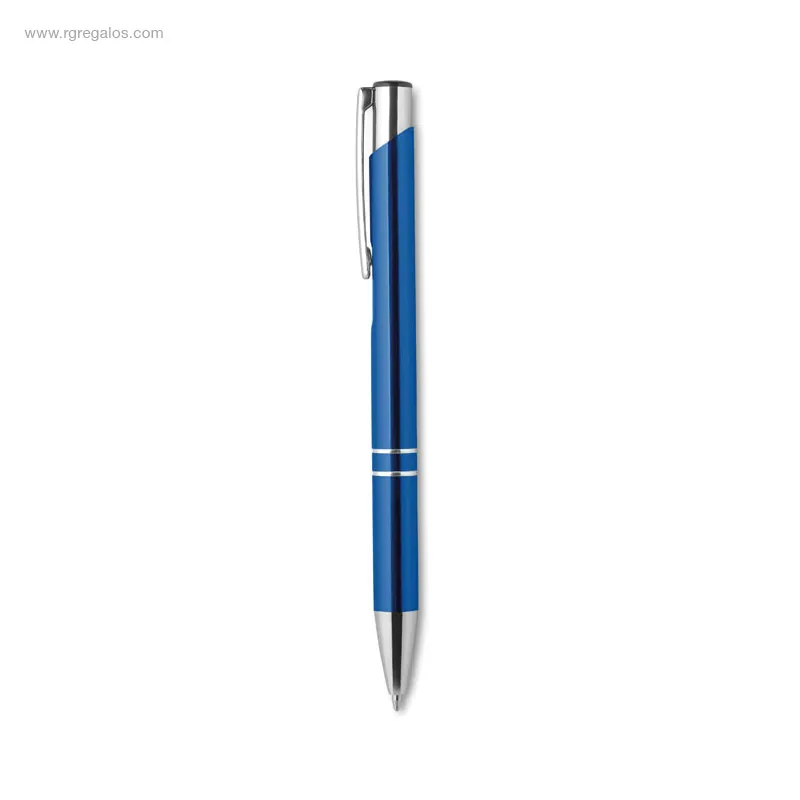 Bolígrafo aluminio brillante azul RG regalos