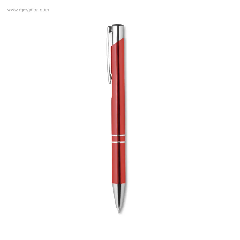 Bolígrafo aluminio brillante rojo RG regalos