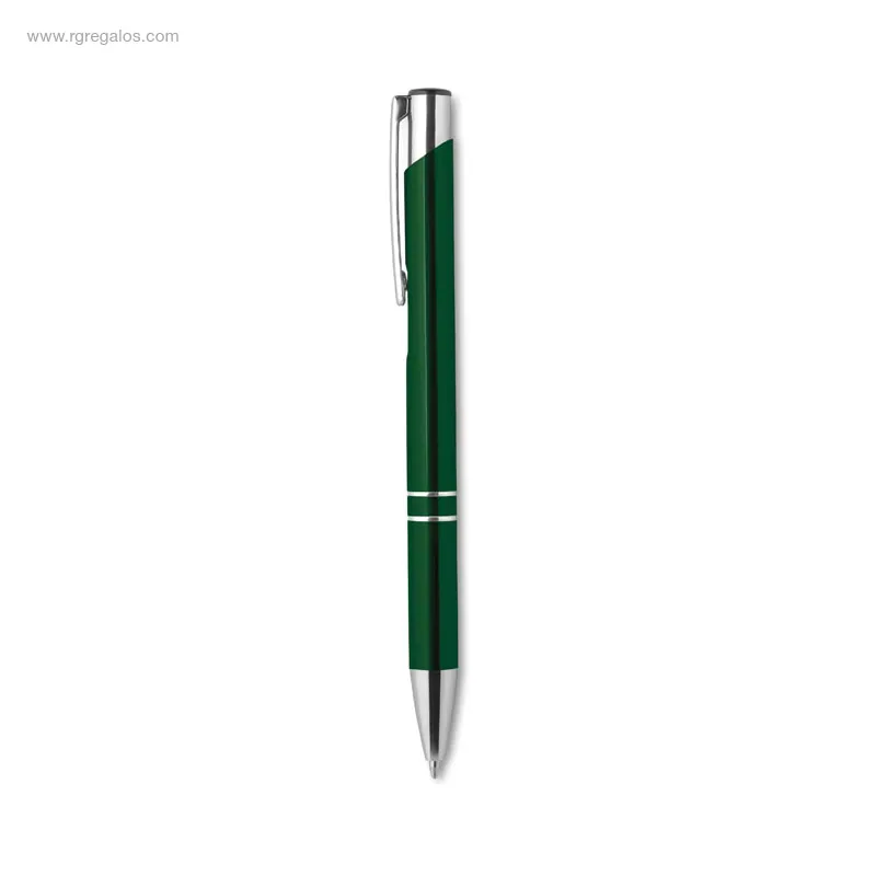 Bolígrafo aluminio brillante verde RG regalos