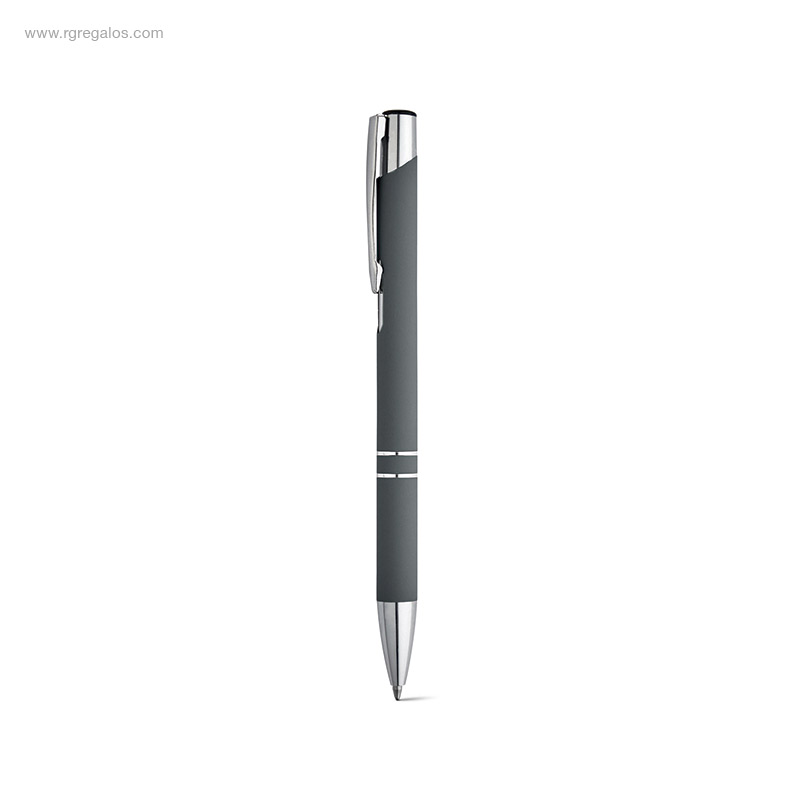 Bolígrafo-aluminio-y-goma- gris-RG-regalos