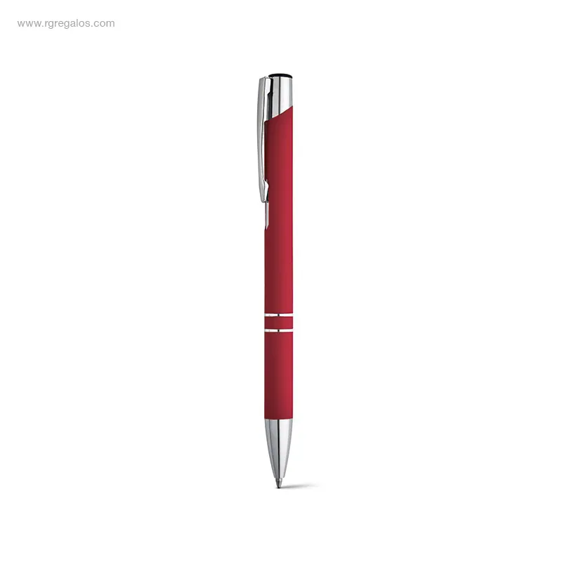 Bolígrafo-aluminio-y-goma- rojo-RG-regalos