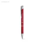 Bolígrafo-aluminio-y-goma- rojo-logo-RG-regalos