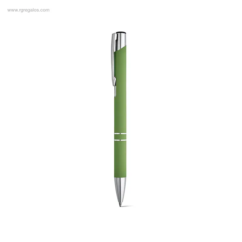 Bolígrafo-aluminio-y-goma- verde-RG-regalos