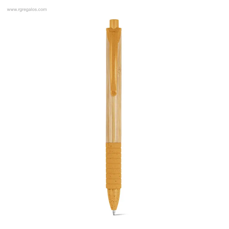 Bolígrafo-de-bambú-y-trigo-naranja-RG-regalos-publicitarios