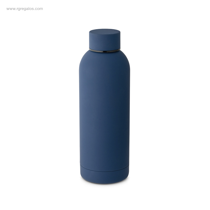 Botella acero inox tacto suave azul RG regalos empresa
