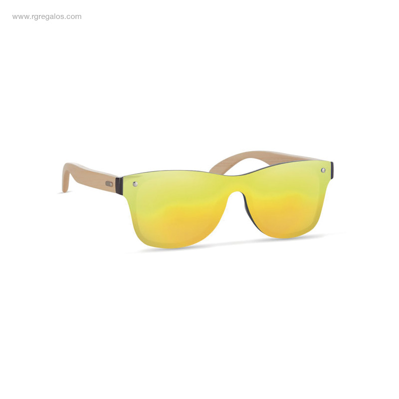 Gafas de sol bambú amarillas RG regalos