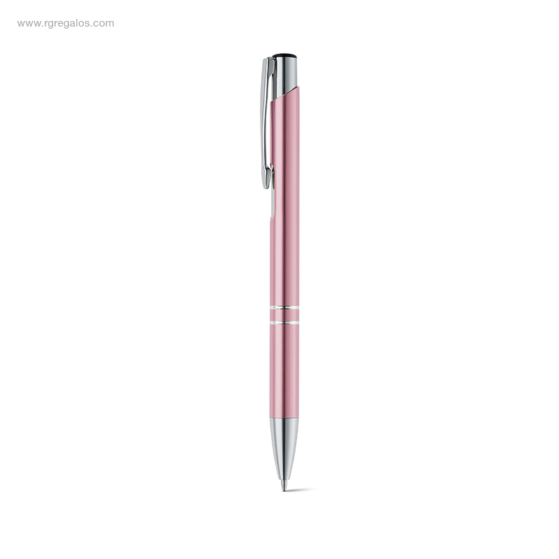 Bolígrafo aluminio brillante rosa RG regalos