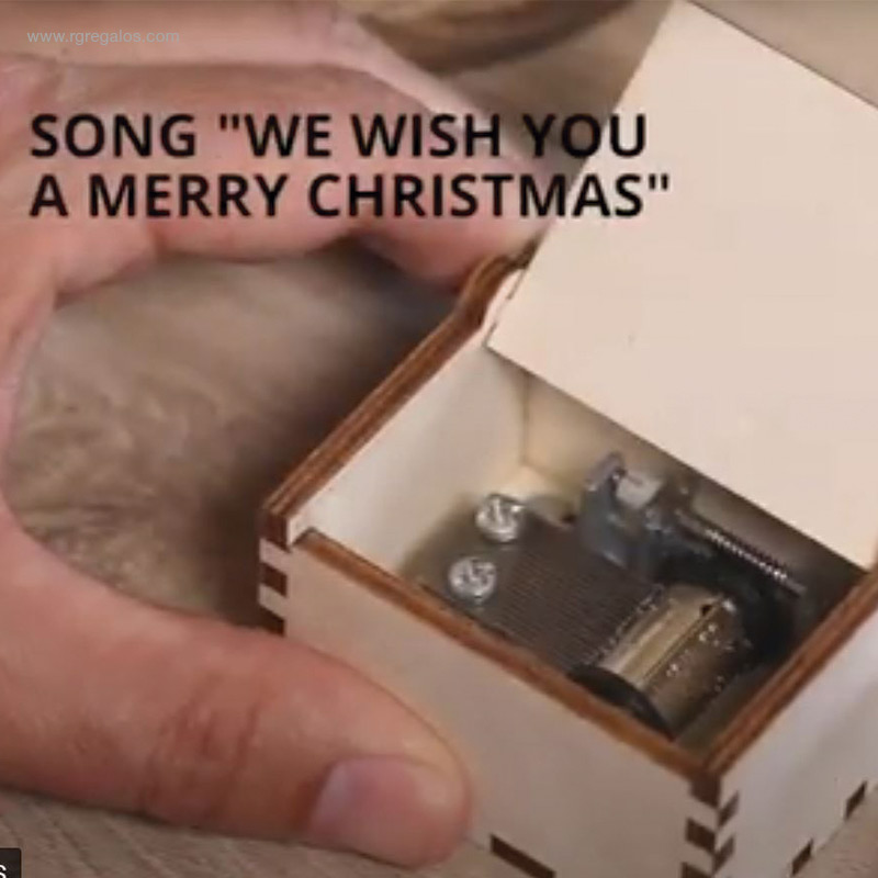 Caja musical Navidad interior RG regalos personalizados