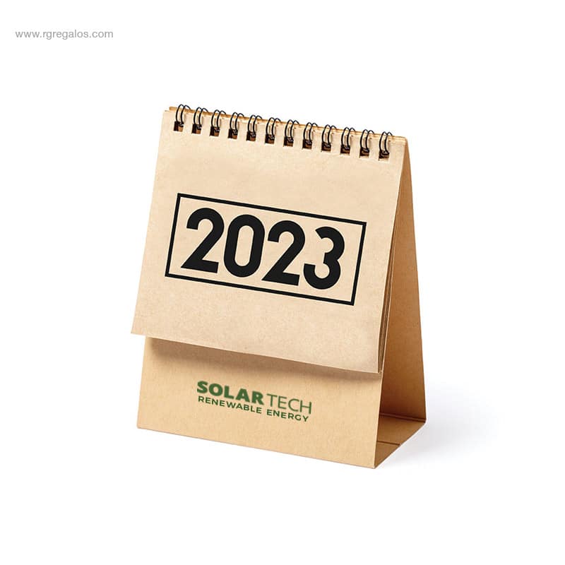 Calendario cartón reciclado 2023 logo para regalo publicitario