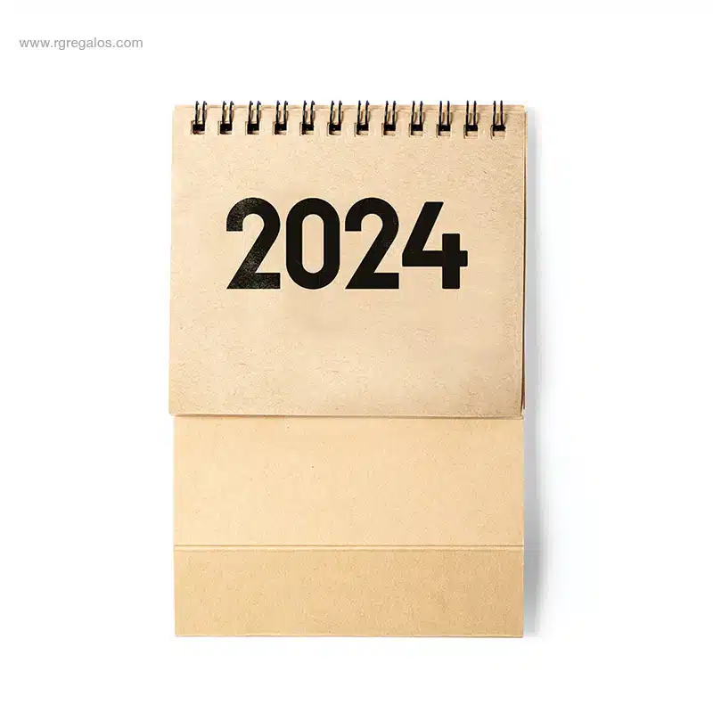 Calendario cartón reciclado 2024 sobremesa para logo