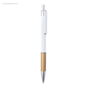 Bolígrafo bambú y aluminio blanco RG regalos