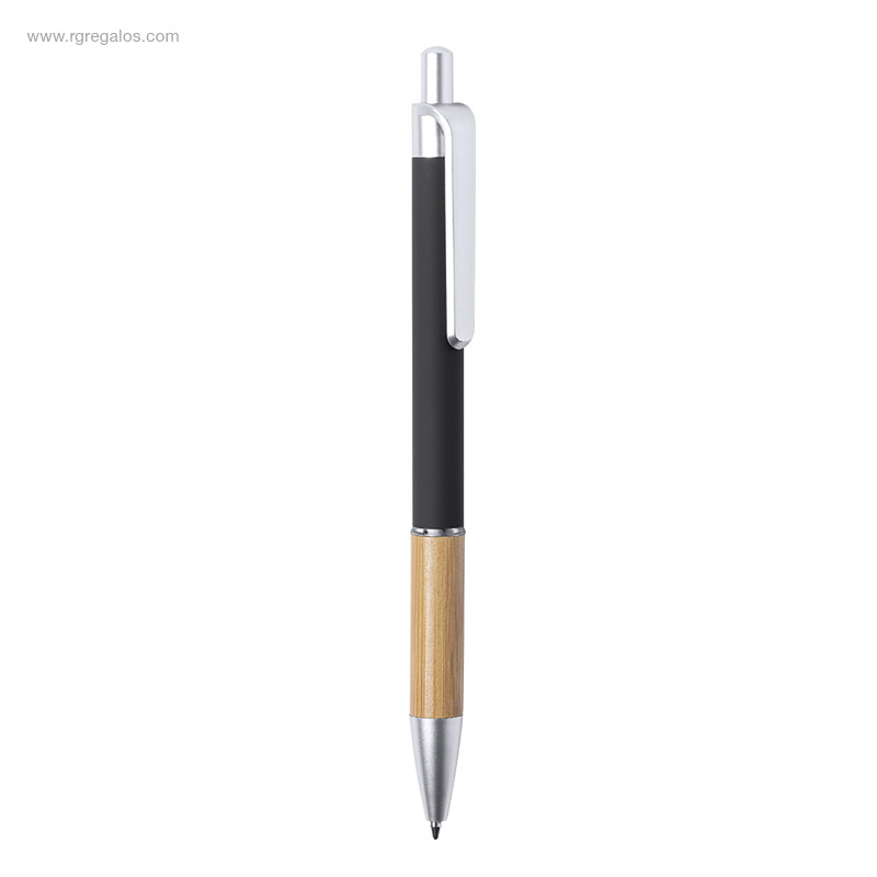 Bolígrafo-bambú-y-aluminio-negro-RG-regalos