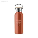 Botella-acero-impresión-360º-naranja-logo-RG-regalos