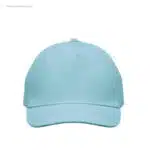 Gorra algodón personalizada 160gr azul cielo frontal