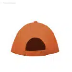 Gorra algodón personalizada 160gr naranja cierre velcro