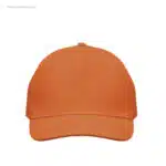 Gorra algodón personalizada 160gr naranja frontal