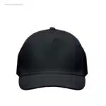 Gorra personalizada sarga algodón negra frontal