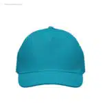Gorra algodón personalizada 160gr turquesa frontal