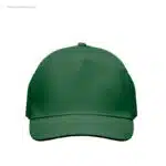 Gorra algodón personalizada 160gr verde botella frontal
