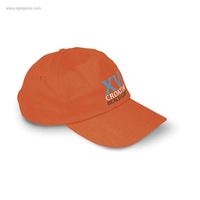 Gorra-béisbol-naranja-logo-RG-regalos