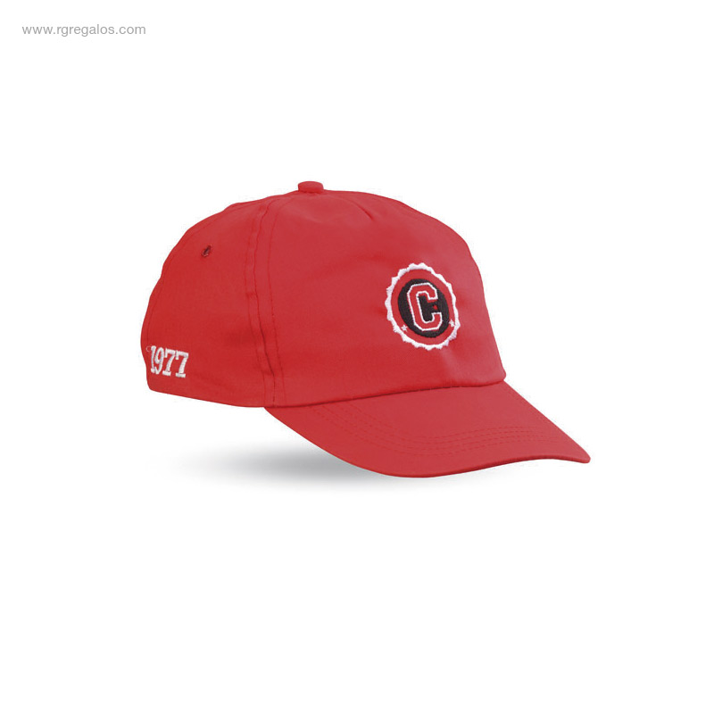 Gorra béisbol roja logo RG regalos