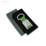 Llavero-metal-y-poliéster-verde-caja-RG-regalos