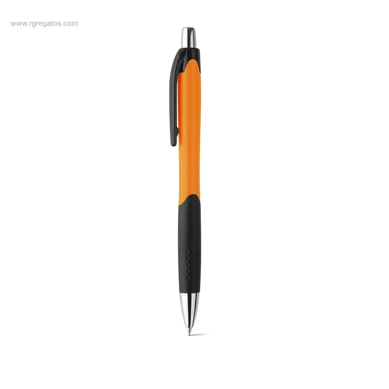 Bolígrafo-ABS-antideslizante-naranja-perfil-RG-regalos