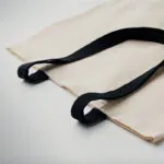 Bolsa algodón asas color negro detalle RG regalos eco