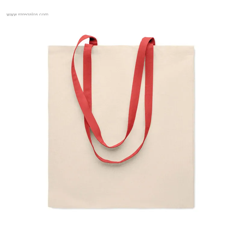Bolsa algodón asas color rojo RG regalos eco