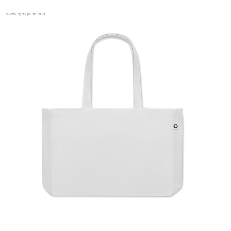 Bolsa canvas reciclado gr blanca asas RG regalos publicitarios
