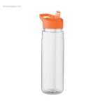 Botella RPET con boquilla 650ML naranja RG regalos