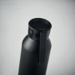 Botella aluminio con asa 600ml negra detalle RG regalos