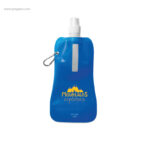 Botella plegable PET 480ml azul logo RG regalos publicitarios