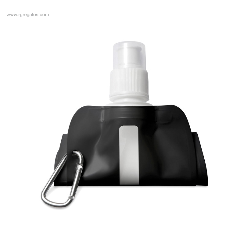 Botella plegable PET 480ml negra detalle RG regalos publicitarios