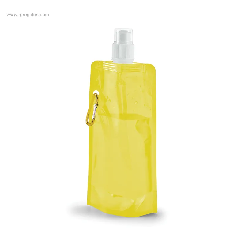 Botella plegable barata 460ml amarilla RG regalos publicitarios