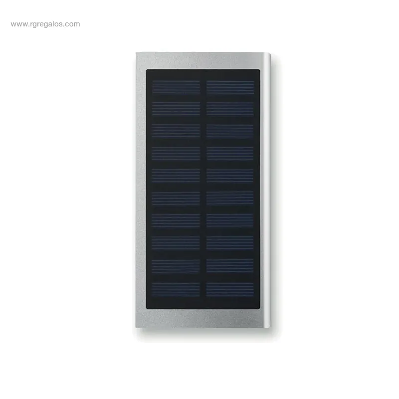 Power bank solar 8000 mAh plata cara RG regalos