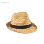 Sombrero de paja personalizado cinta negra RG regalos publicitarios