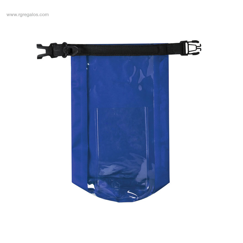 Bolsa impermeable 2L con ventana azul