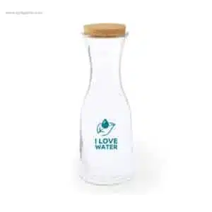 Botella de cristal 1L tapón corcho logo