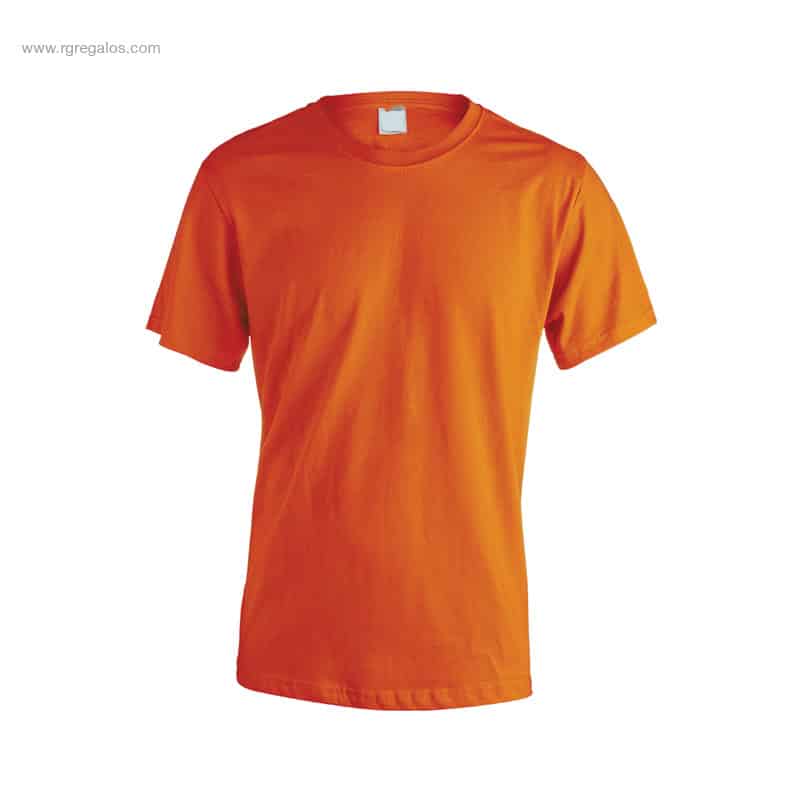 Camiseta personalizada algodón 150gr naranja para merchandising