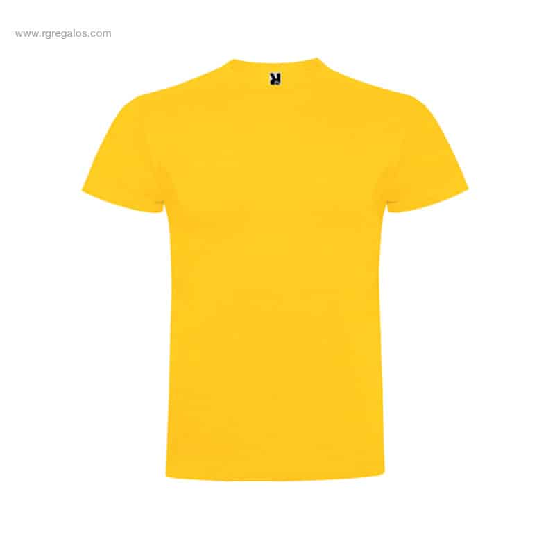 Camiseta personalizada algodón 180gr amarilla merchandising corporativo