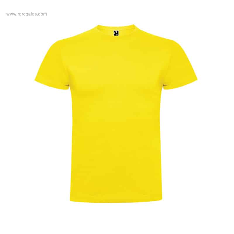 Camiseta personalizada algodón 180gr amarillo limón merchandising corporativo