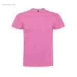 Camiseta personalizada algodón 180gr rosa merchandising corporativo
