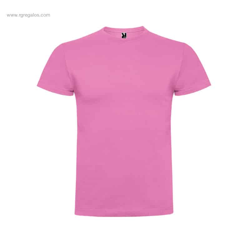 Camiseta personalizada algodón 180gr rosa merchandising corporativo