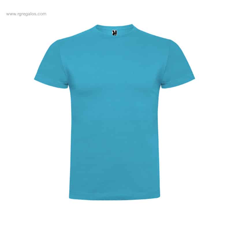 Camiseta personalizada algodón 180gr turquesa merchandising corporativo
