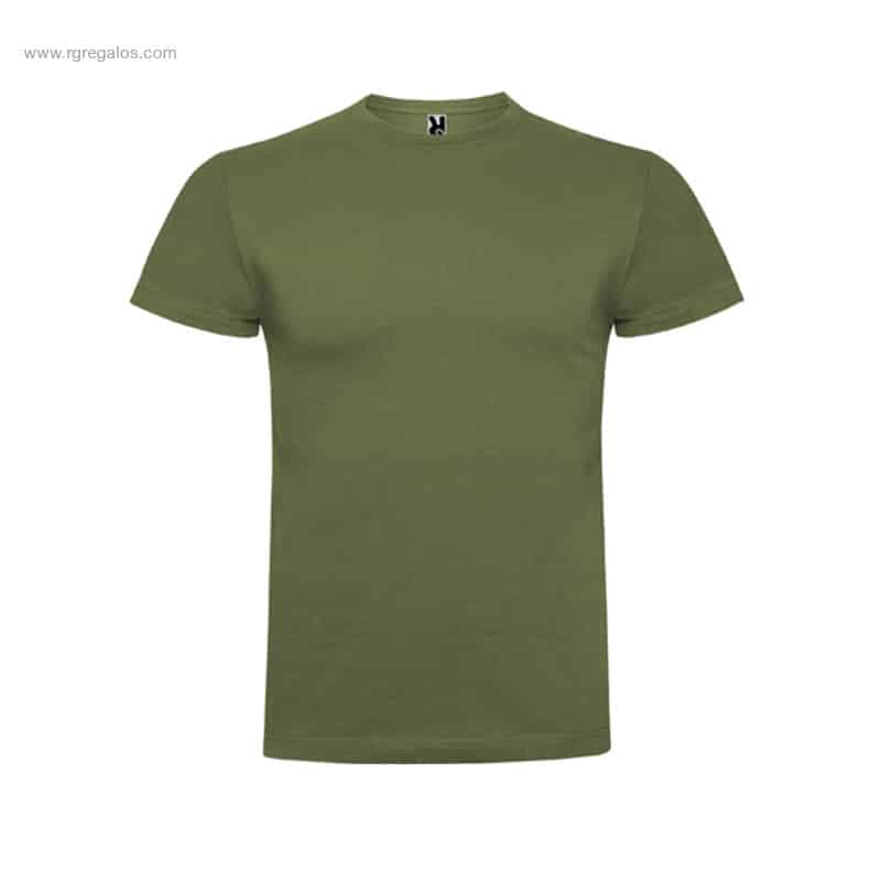 Camiseta personalizada algodón 180gr verde safari merchandising corporativo