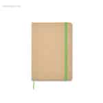 Libreta A5 cartón reciclado detalles en verde para regalo de empresa