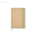 Libreta A5 cartón reciclado detalles en verde para regalo de empresa