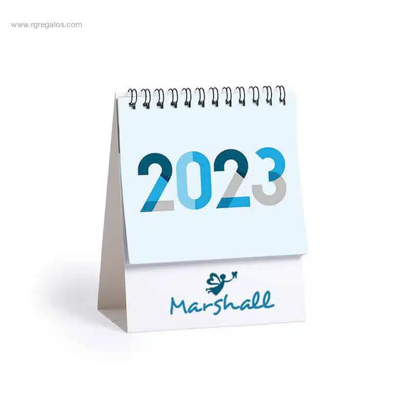Calendario sobremesa 2023 personalizado con logo para regalos de empresa Navidad
