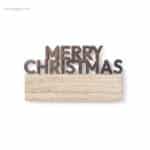 Imán Merry Christmas madera para regalos publicitarios navideños